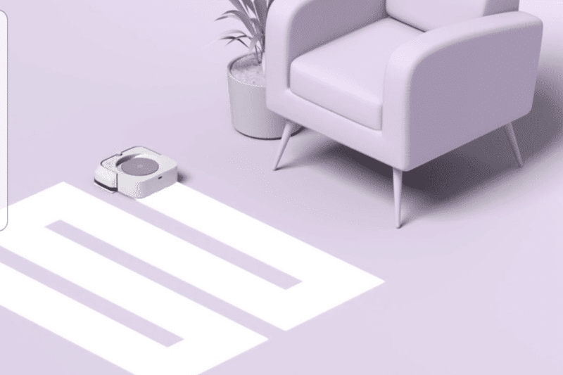 Показан структурированный режим движения iRobot Braava jet m6